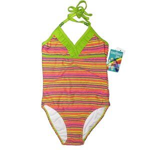 Girls Swim Suit, 1 Piece Bathing Halter Suit